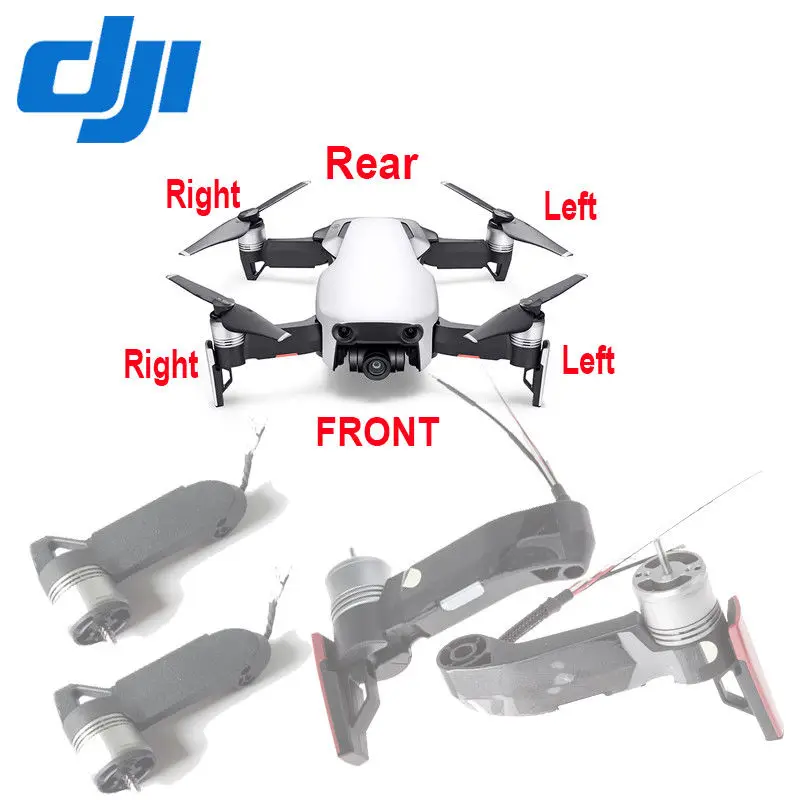 Передняя/задняя левая/правая рука двигателя DJI Mavic Air красная оригинальная белая