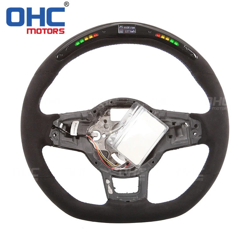 

Suede Leather Italian ACL LED Steering Wheel Compatible for Volkswagen GOLF 7 MK7 GTI GTD GLI GT GTE R LINE scirocco TIGUAN