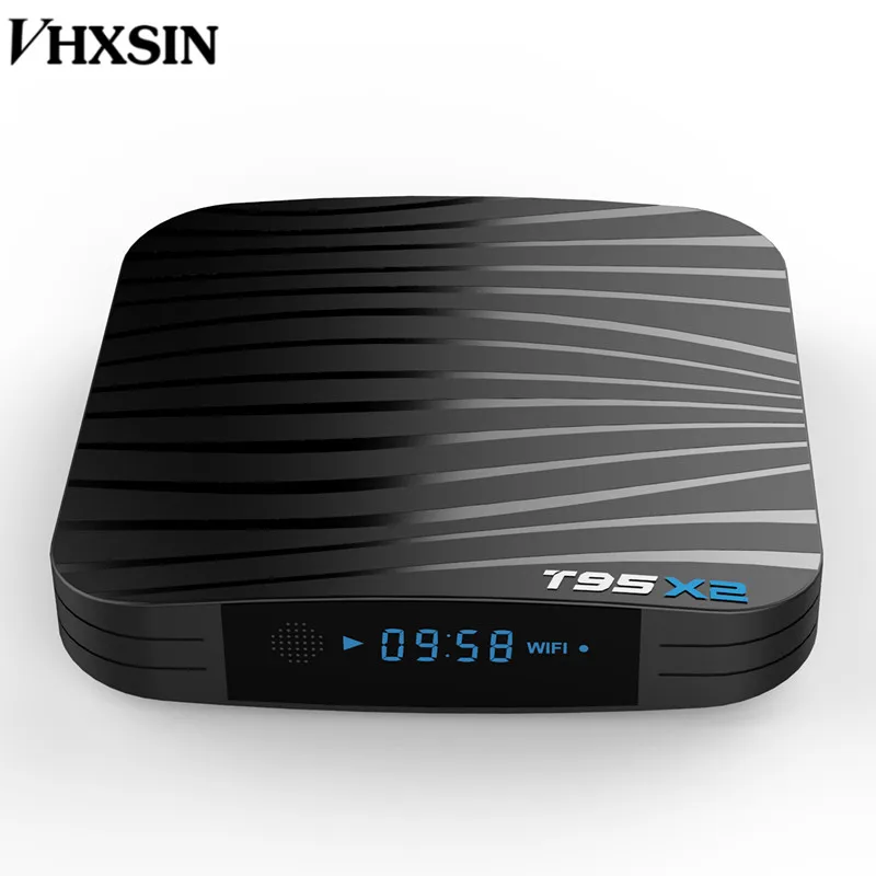ТВ-приставка VHXSIN 20 шт./лот T95X2 Android 8 1 S905X2 Quad core A53 Davlin MP2 IPTV HD 2 USB 3 0 4k телеприставка |