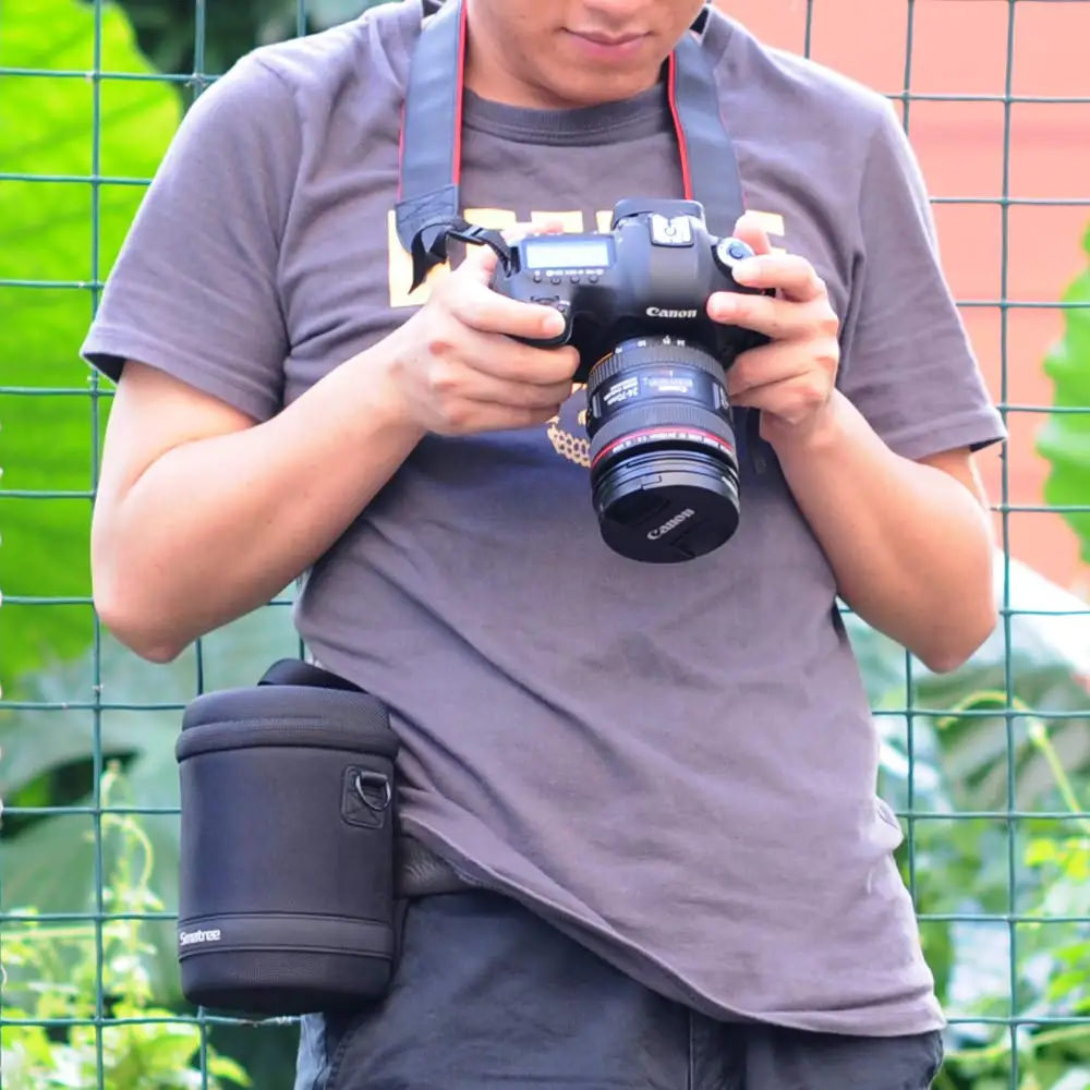 Сумка через плечо для объектива камеры Smatree Nikon/Canon/Sony жесткий защитный чехол DSLR