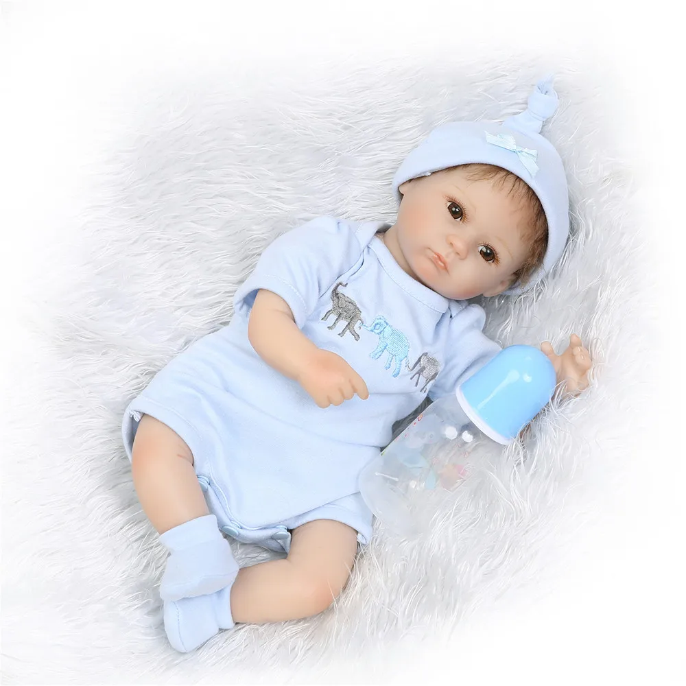 Мальчик Кукла reborn 16 &quot40 см Мягкий силикон baby для детей подарок игрушки bebe живой