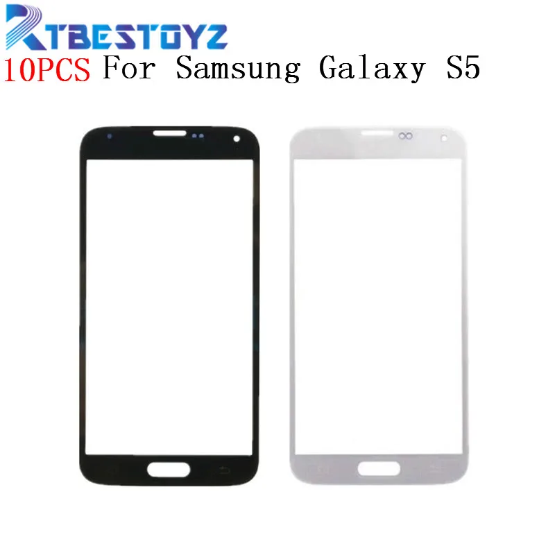 RTBESTOYZ 10 шт./лот передний внешний ЖК сенсорный экран Объектив Стекло для Samsung Galaxy S5