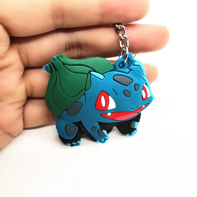 2 Аниме мультфильм с покемоном брелок ПВХ косплей Пикачу Snorlax Charizard Милая Новинка смешной кулон Подарки для женщин и детей брелоки - Цвет: 2