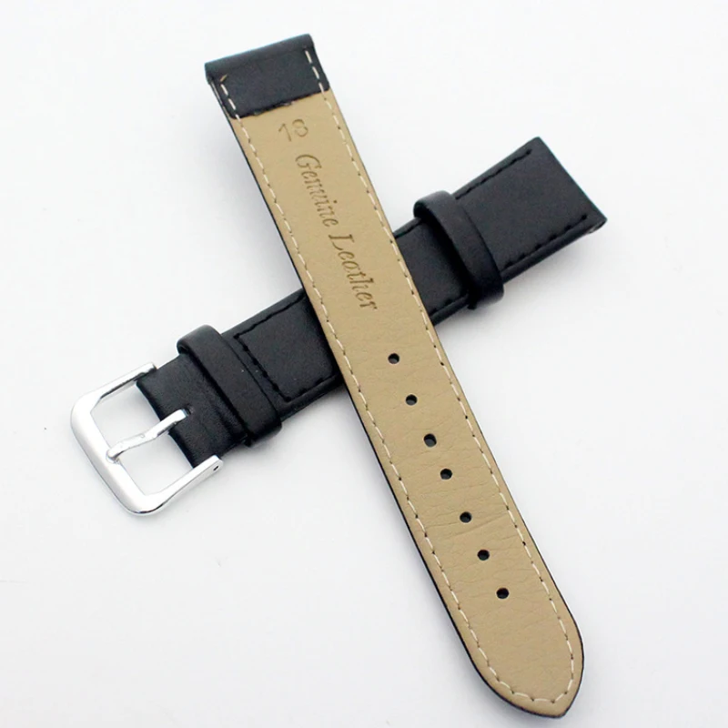 Way Deng - Women Men Generic Vintage Soft Plain Black PU Leather Wrist Watch Band Two-piece Strap Watchbands Accessories Y031 | Наручные