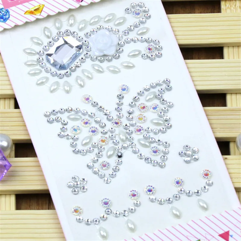 Child Cartoon Sticker DIY Mobile Acrylic Flat Paste Decoration Adhesive Scrap Bags Nails Drill Accessories | Дом и сад