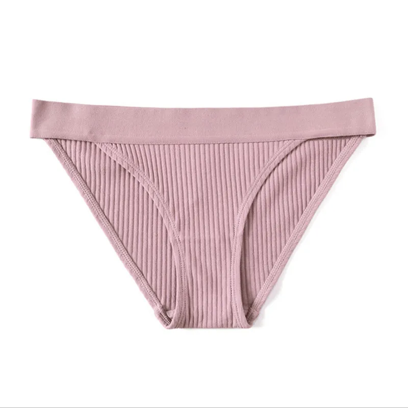 Simple New Design Ladies Soft Comfort Panties Thread Cotton Womens Low-Rise Briefs Plus Size Free Shipping | Женская одежда
