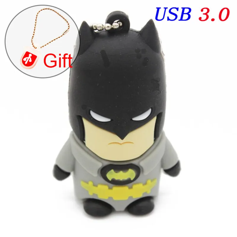 T2 JASTER USB 3,0 мультяшный Супермен Spiderman Бэтмен Капитан Америка силиконовый USB флеш-накопитель 64GB 4GB16GB 32GB USB - Цвет: T2