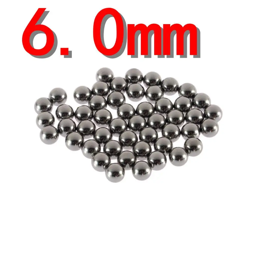 6mm 50 шт. прочный углеродистый стальной шар для велосипеда, запасные части 4 мм 5 мм 6 мм 8 мм 9 мм, стальной шариковый подшипник для велосипеда, горячая распродажа - Цвет: 6mm