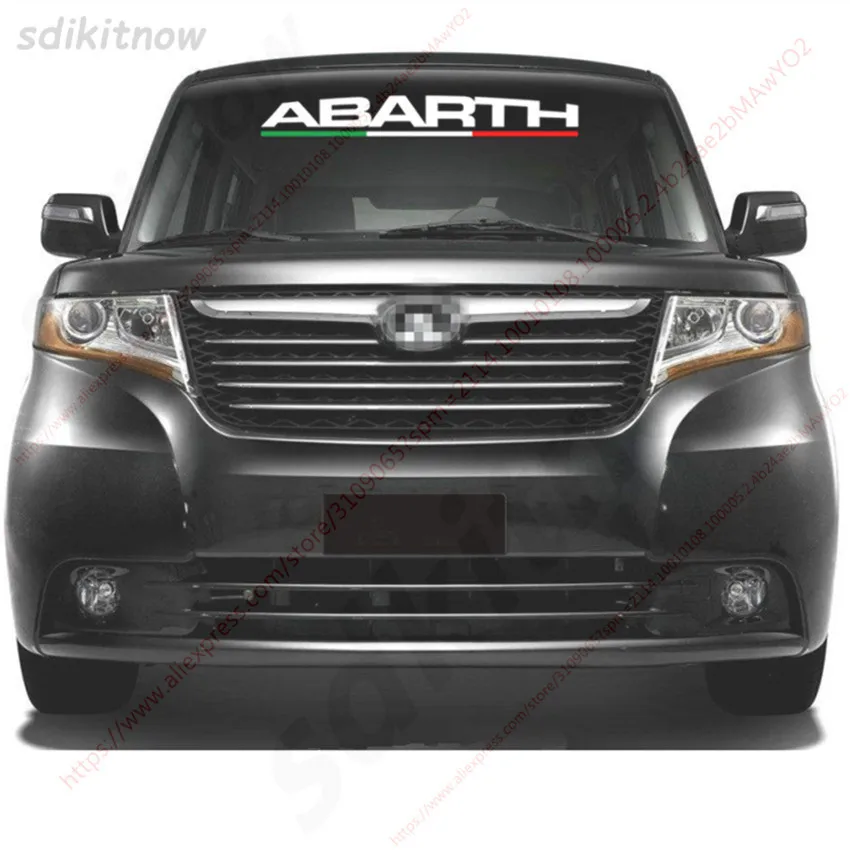 

80cm Car Front Rear Windshield Sticker Italy Sports Decal Styling For Abarth fiat 500 grande punto bravo doblo panda ducato