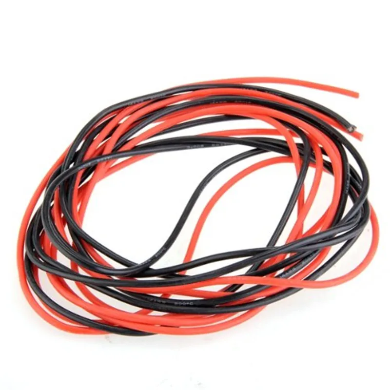 Таро 2 м/5 м 10 14AWG 14 Калибр Черный Красный силиконовый резиновый провод мягкий шнур