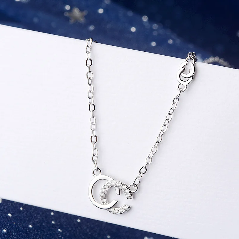 TOUCHEART простое циркониевое ожерелье с буквой CC и кулон для женщин ювелирное