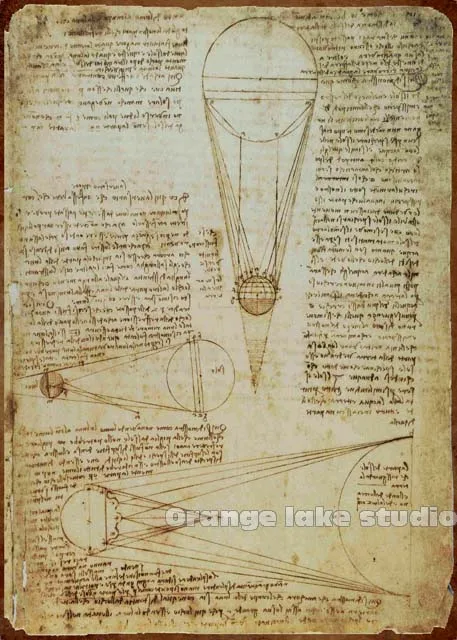 Рукопись да Винчи леонидо картина из чистого хлопка настенное художественное