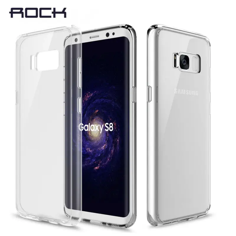 Чехол для Samsung Galaxy S8 чехол Plus роскошные прозрачные чехлы телефонов ROCK Pure из тпу и