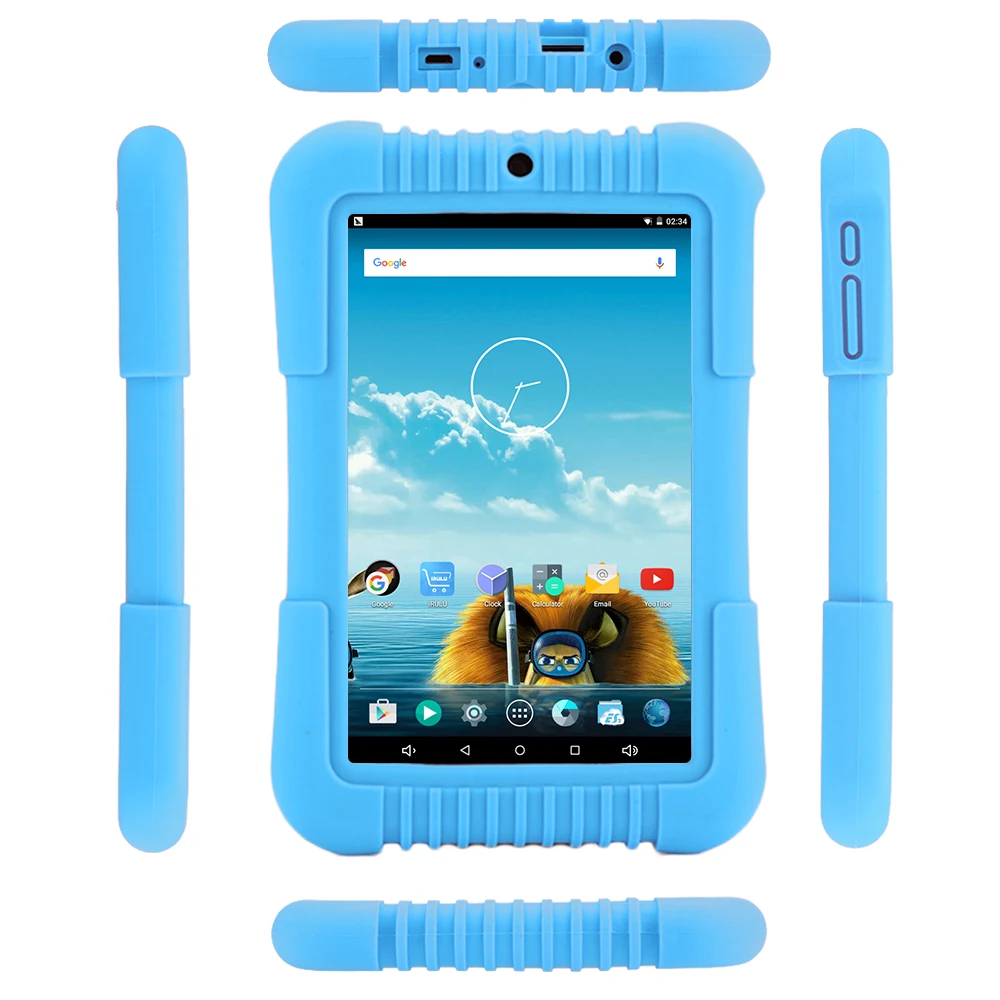 Оригинал Y3 iRULU 7 &quotсиний Babypad 1280*800 IPS Android 5.1 A33 Quad Core Планшетный ПК 1 Г/16 Г для дети