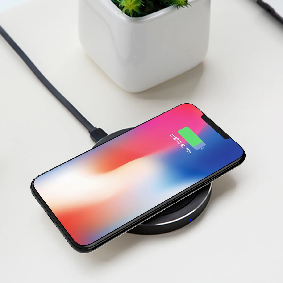 ROCK Quick Qi Беспроводное зарядное устройство для iPhone XR XS Max 8 Plus для samsung Galaxy S9 S8 Plus Note 8 9V Быстрая зарядка Pad 10W