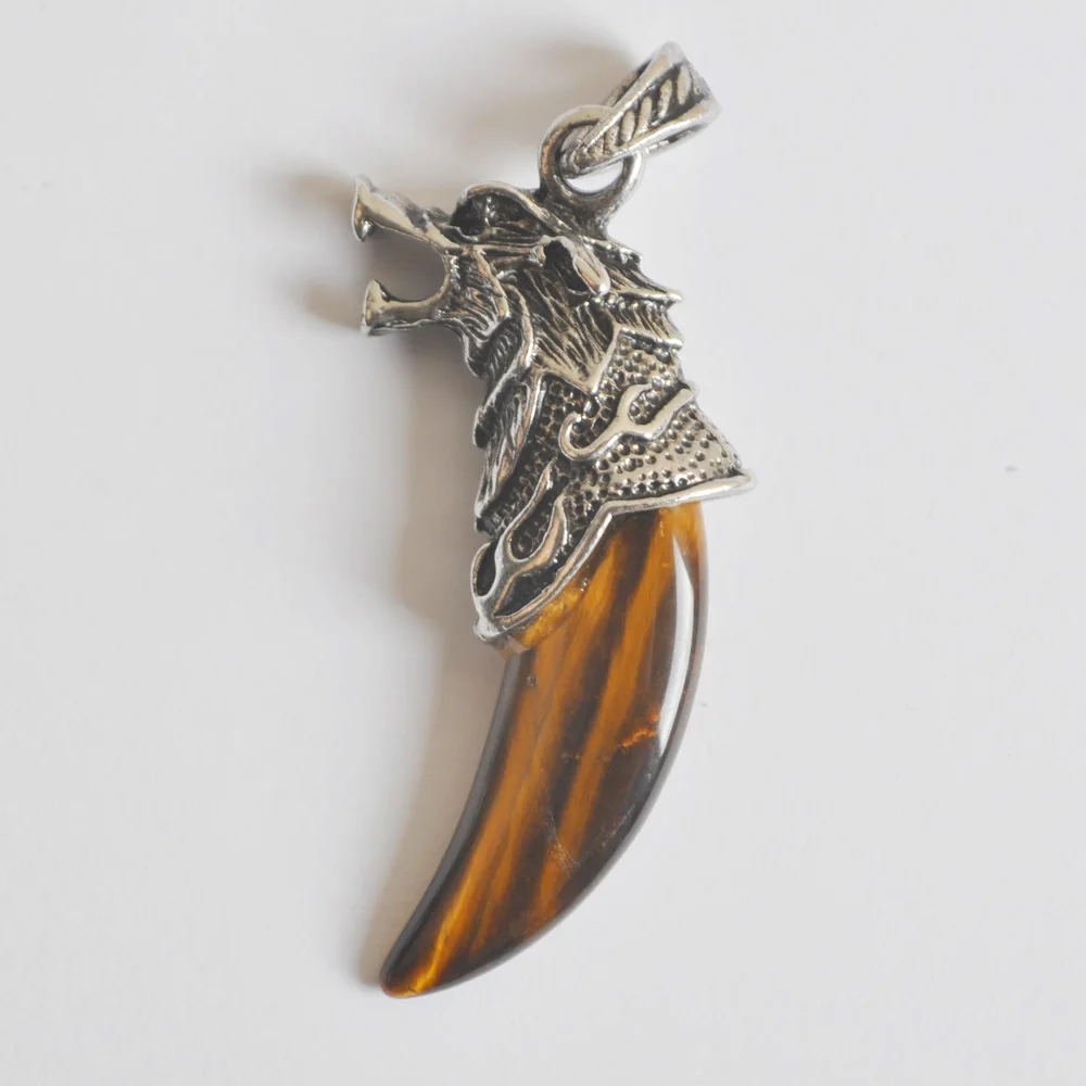 Aventurine/Crystal/Sandstone/Howlite/Lapis/Opal Teeth Pendant Dragon Fashion Jewelry For Woman Gift 1PCS S3056-S3065 | Украшения и