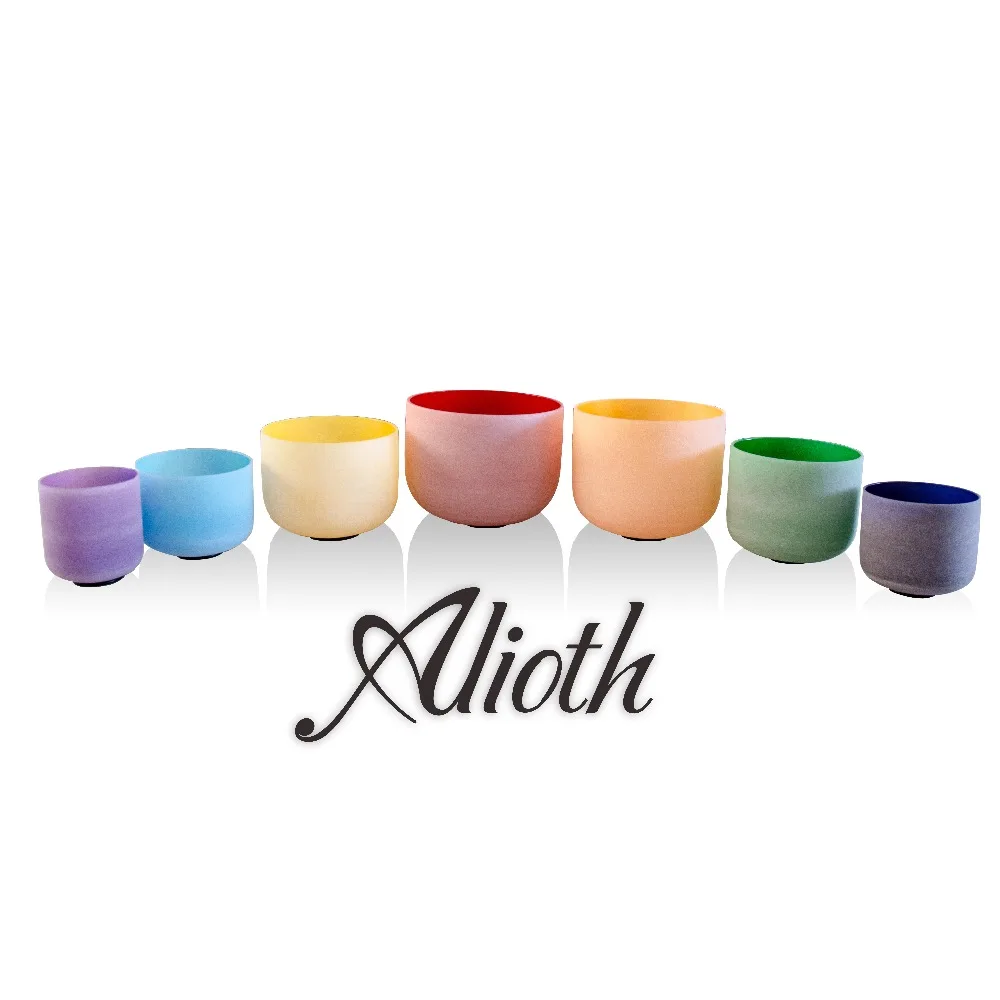 

All 8" 7pcs Colored Crystal Singing Bowls Set for Chakra Balancing/Yoga/Sound Healing/Meditation(432Hz/Perfect Pitch avilable)