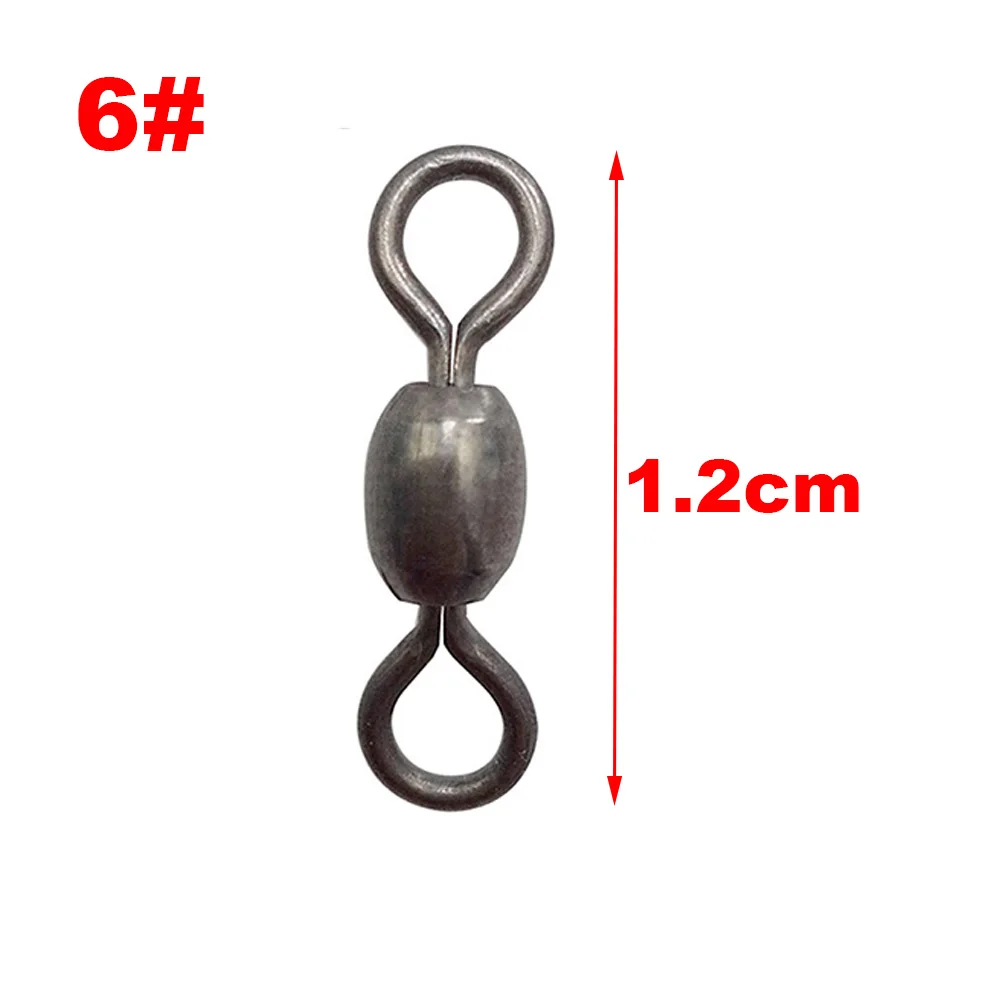 Black 6 Hyaena 150 шт. рыболовные Вертлюги для крана с твердым кольцом, рыболовный крючок с соединителем, рыболовные снасти, аксессуары - Цвет: Black 6