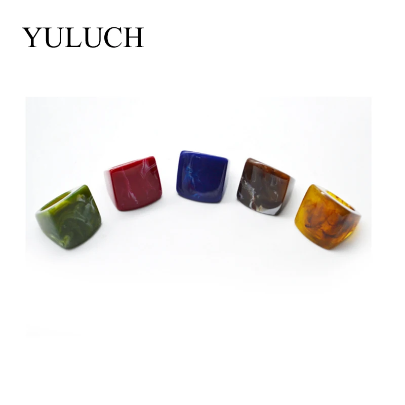 YULUCH, натуральный камень, кольца, красивое зерно, для женщин и мужчин, кольца из дерева, модные украшения для свадьбы, вечерние, уникальный дизайн