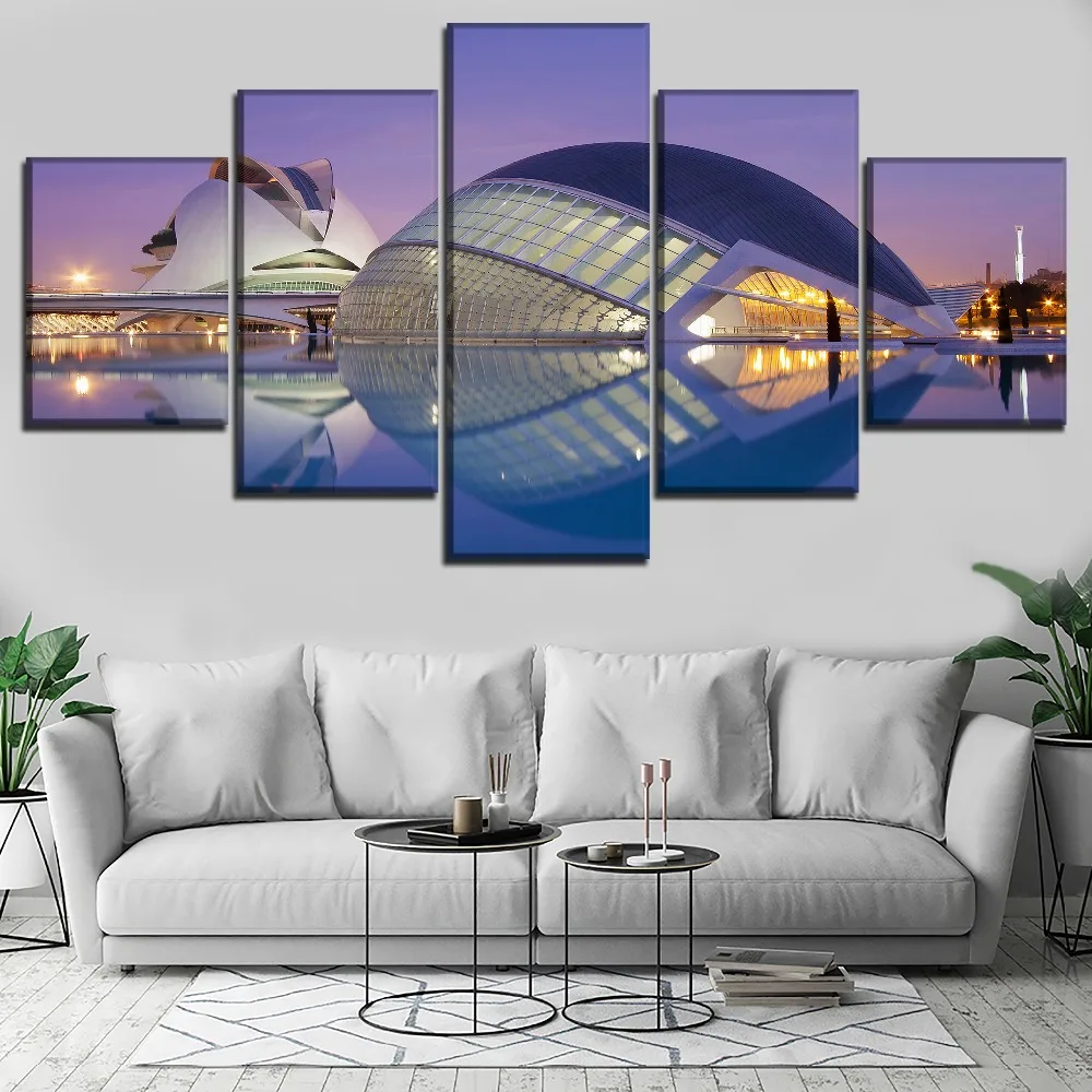 Набор для рисования на холсте Город искусств и науки 5 шт.|Рисование каллиграфия| |