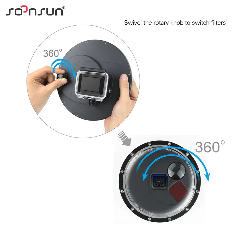 Фильтр SOONSUN переключаемый купольный порт водонепроницаемый чехол крышка