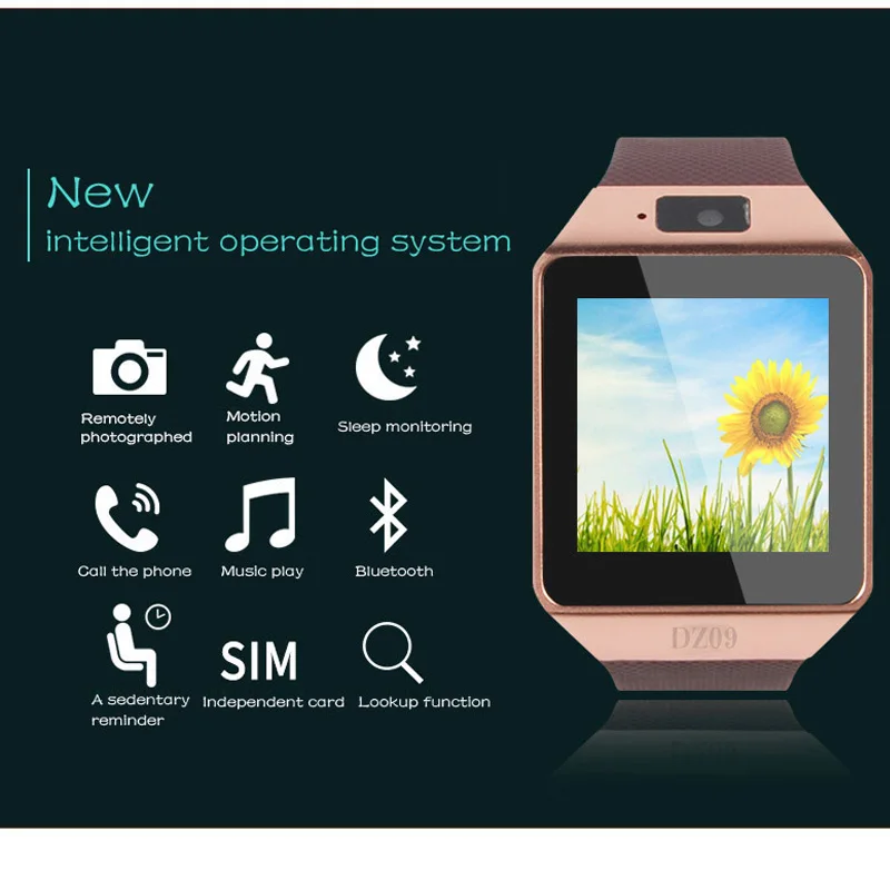 Bluetooth Смарт часы DZ09 наручные для Xiaomi поддержка TF SIM Камера Спортивные Smartwatch мужчин