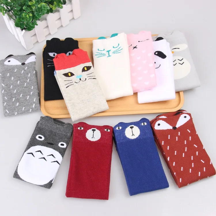 Детские гольфы с лисой для маленьких мальчиков и девочек Гольфы мультяшными