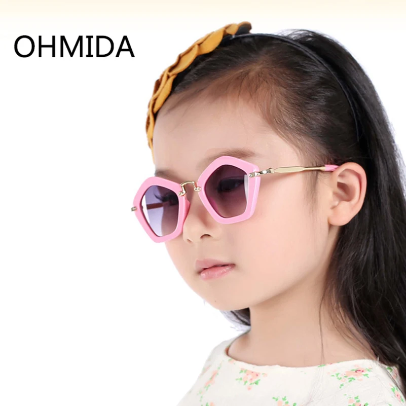 OHMIDA модные детские солнцезащитные очки для детей мальчиков девочек розовые