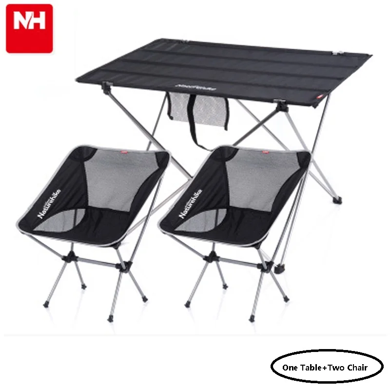POINT BREAK Naturehike NH15Z012-L открытый складной столы и стулья набор черный большой стол