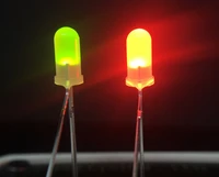 special through hole diffused bicolor 4mm led diode light beads for indicator etc redgreen color