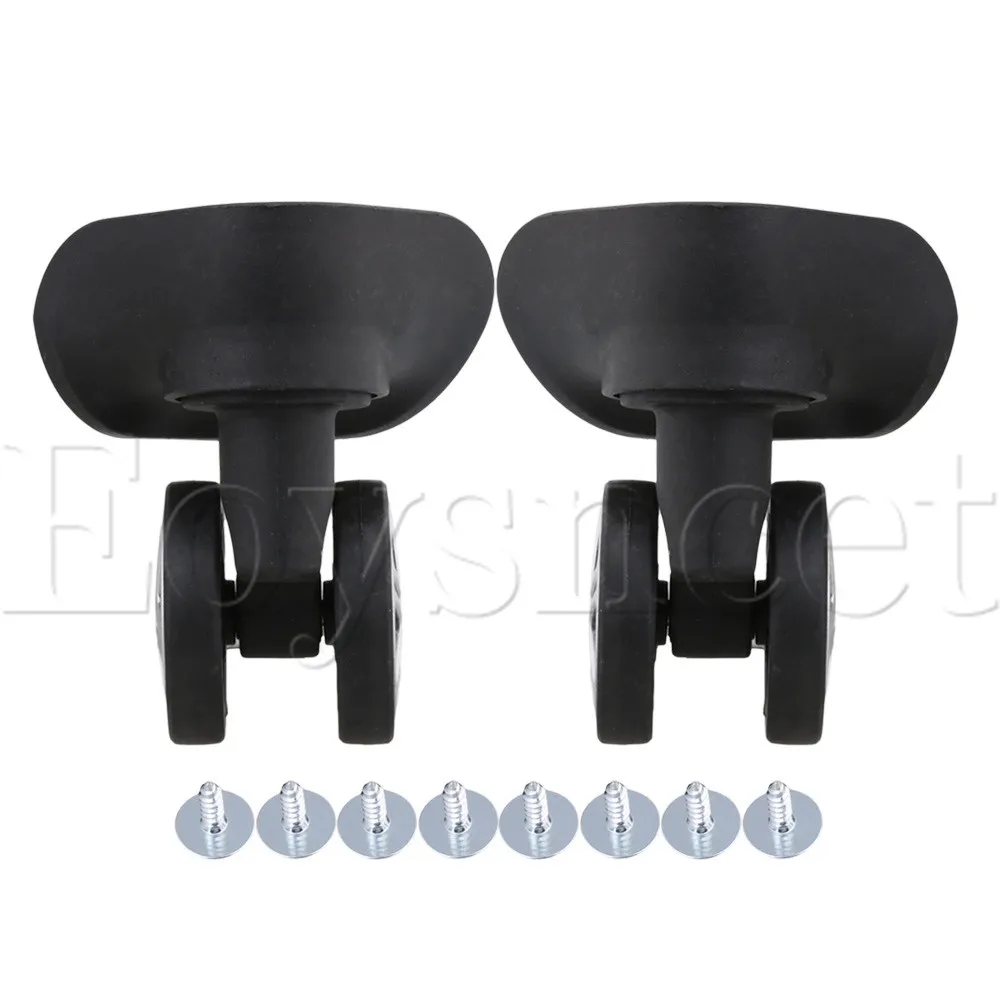 

2pcs 12x8.8x5.9cm Plasti Left&Right Swivel Wheel DIY Replacement Black