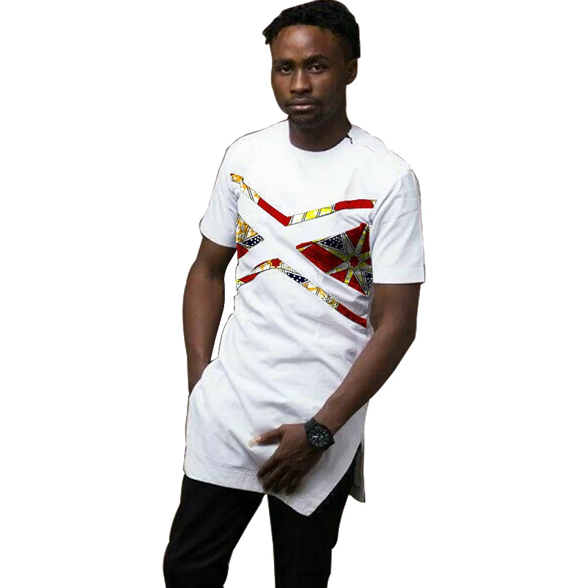Модная мужская праздничная одежда в африканском стиле Анкары топы с принтом