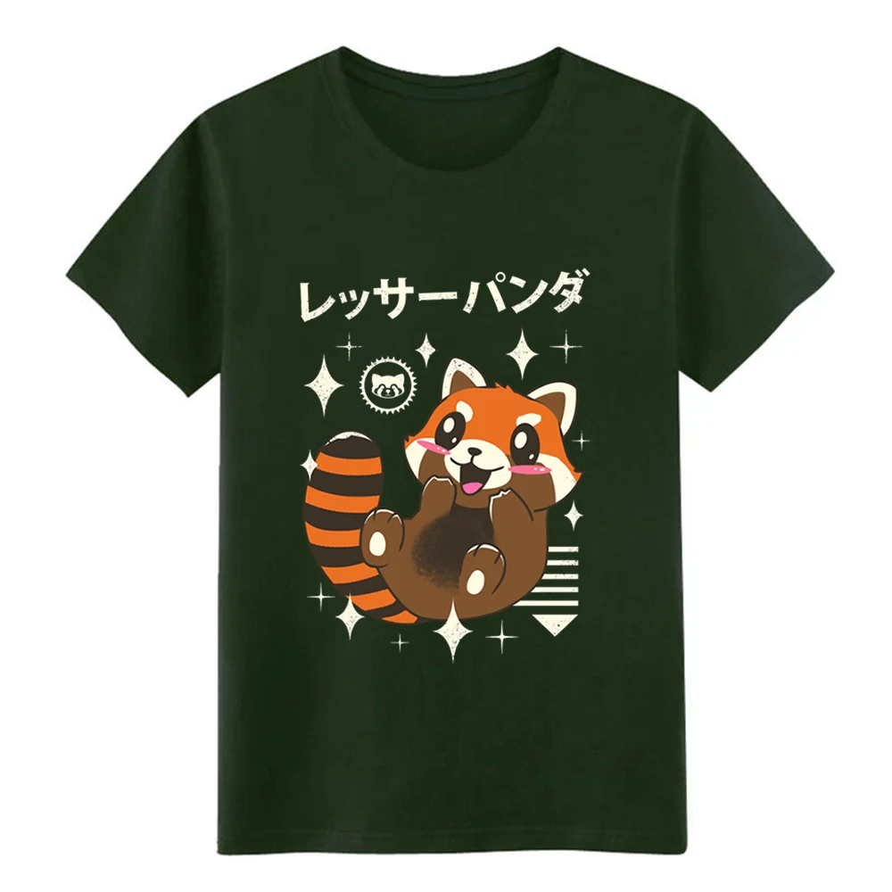 Men's Kawaii Red Panda t shirt create 100% cotton O Neck Pictures Crazy New Style Spring slim | Мужская одежда