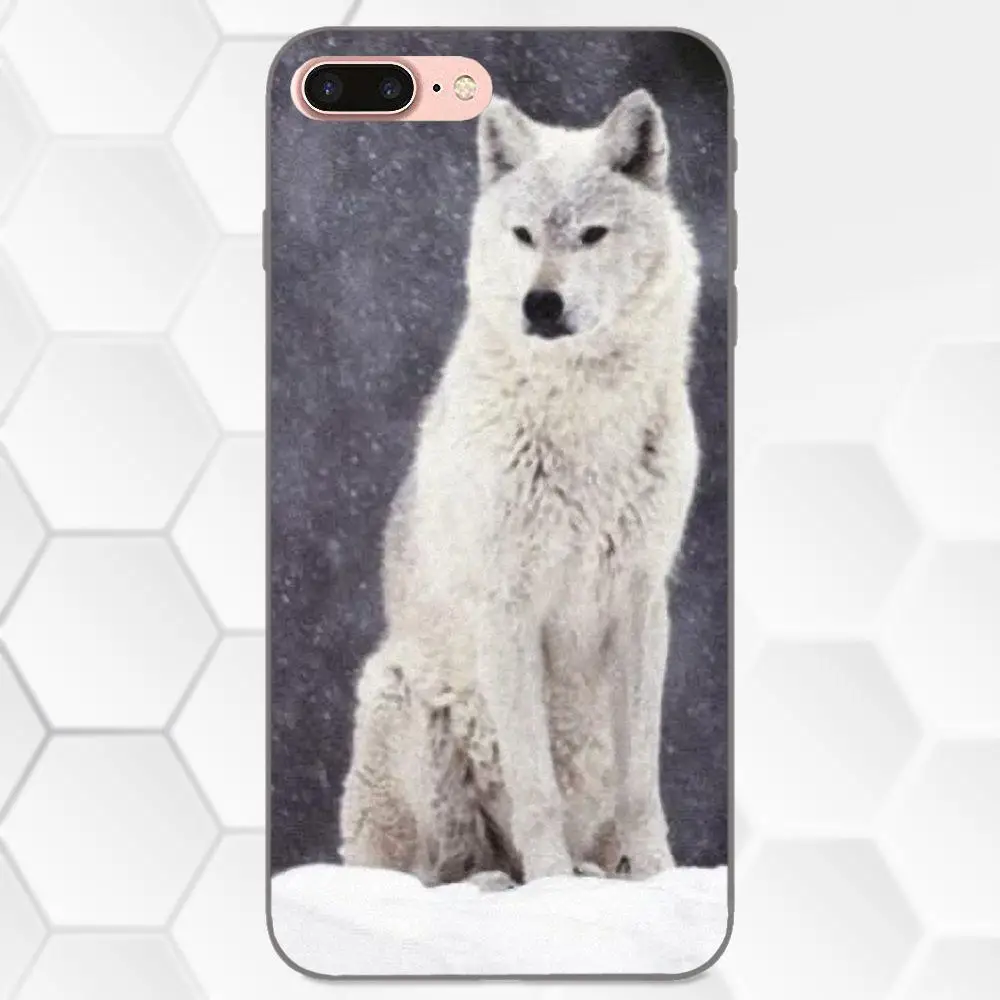 Мягкие ТПУ чехлы Capa Wolf On Snow для Xiaomi Redmi Note 2 3 4 4A 4X 5 5A 6 6A Plus Pro S2 Y2 | Мобильные телефоны