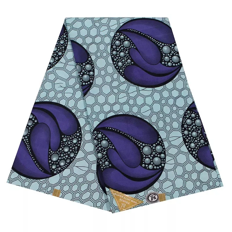 polyester Ankara Africa prints batik fabric real dutch wax tissu high quality 6yards fashion African sewing for party dress