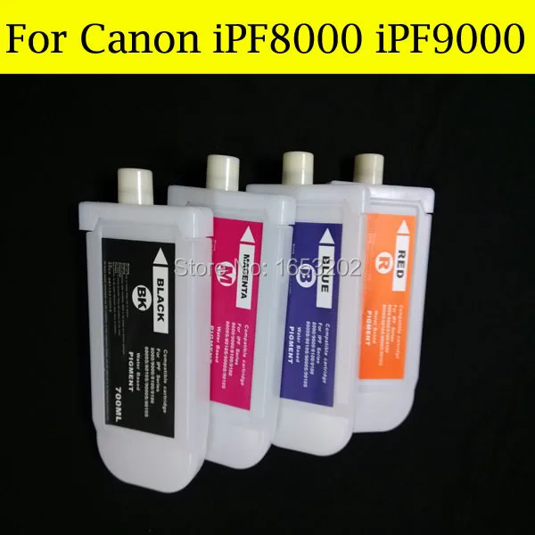 12 Pieces/Lot Refillable Ink Cartridge For Canon PFI-701 For Canon iPF8000 iPF9000 Printer With Chips