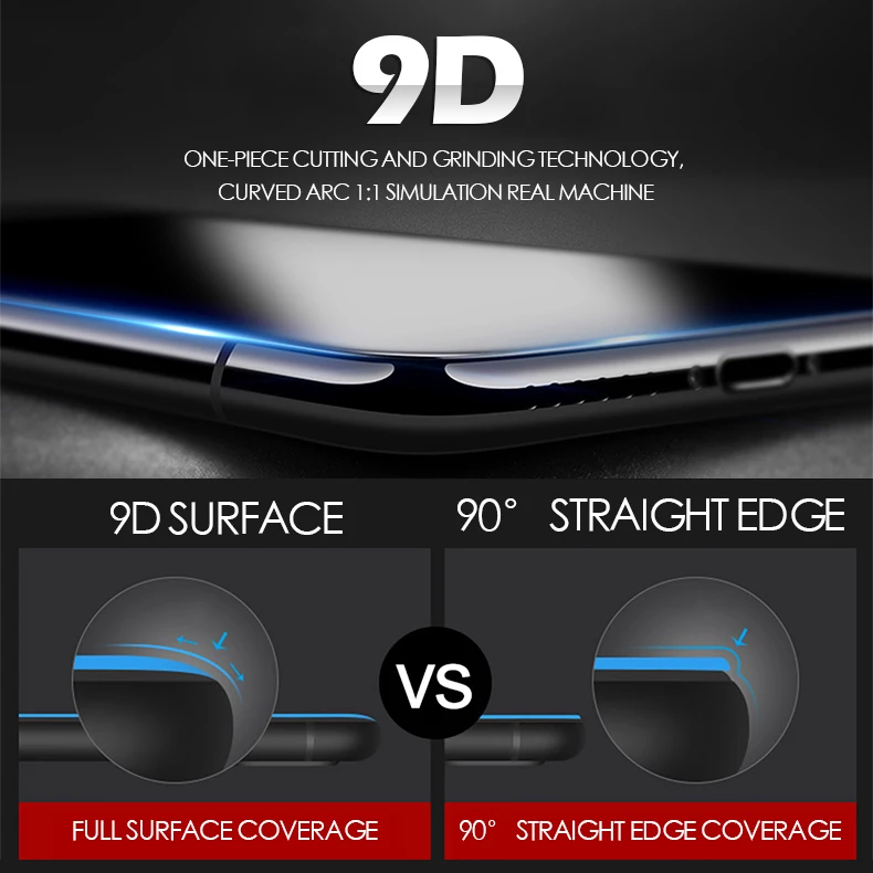 9D hd Full Cover Tempered Glass For iPhone 8 7 6 6s Plus Protection Film plus Xr Xs Max Screen Protector | Мобильные телефоны и