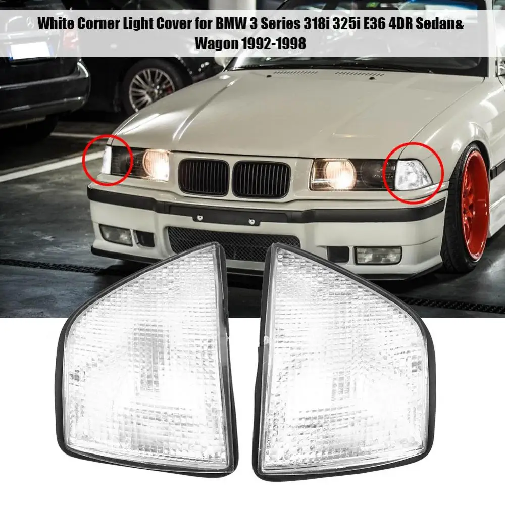 1 пара белых углосветильник р для BMW 3 серии 318i 325i E36 4DR Sedan & Wagon 1992 1998 стайлинг
