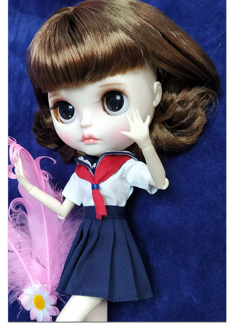 Кукла Blyth 1/6 шарнир тело ручная роспись матовое лицо белая кожа костюм куклы 30 см DIY BJD SD игрушки подарок с ручной группы AB
