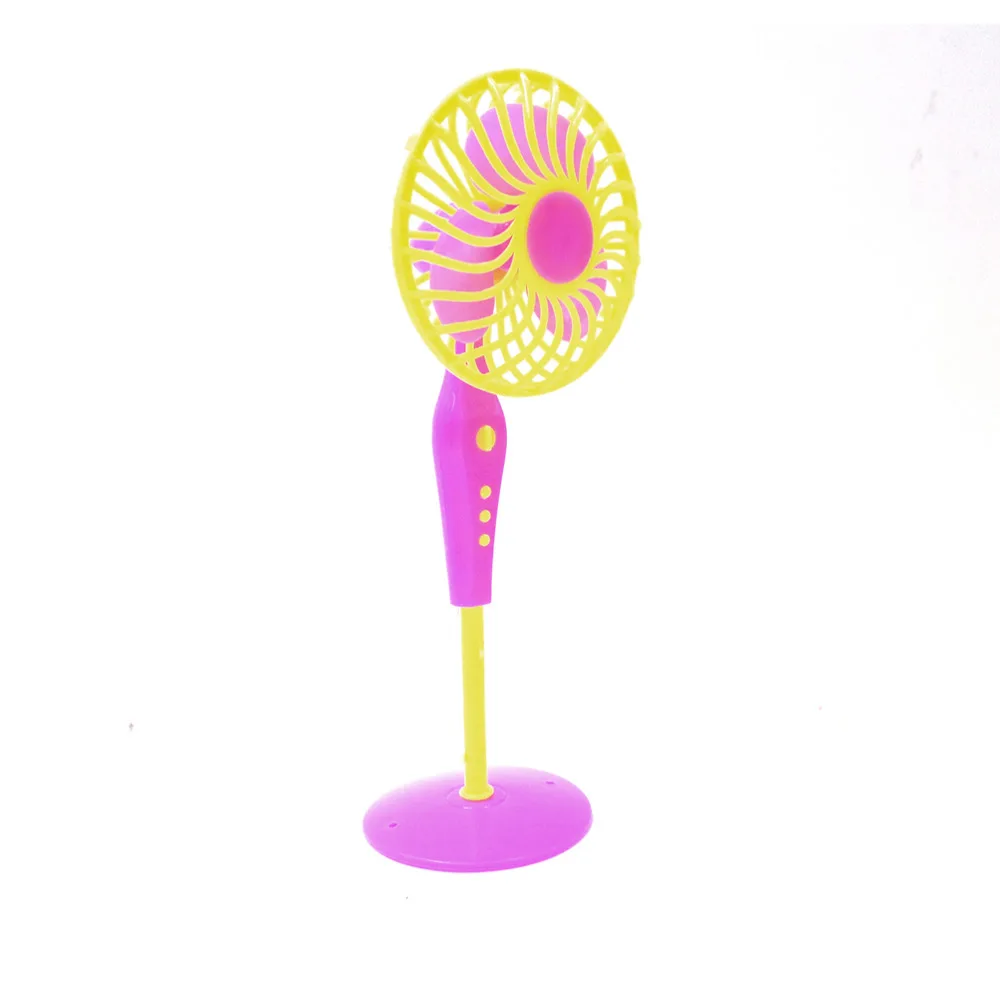 

Random Color Mechanical Fan Toys for s Classic Kids Play House Toys Doll Accessories Fan Furniture for Dolls
