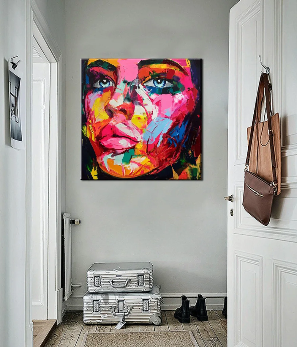 Пейзаж маслом на холсте нож Мэрилин Монро|face oil paintings|oil paintingnielly francoise |