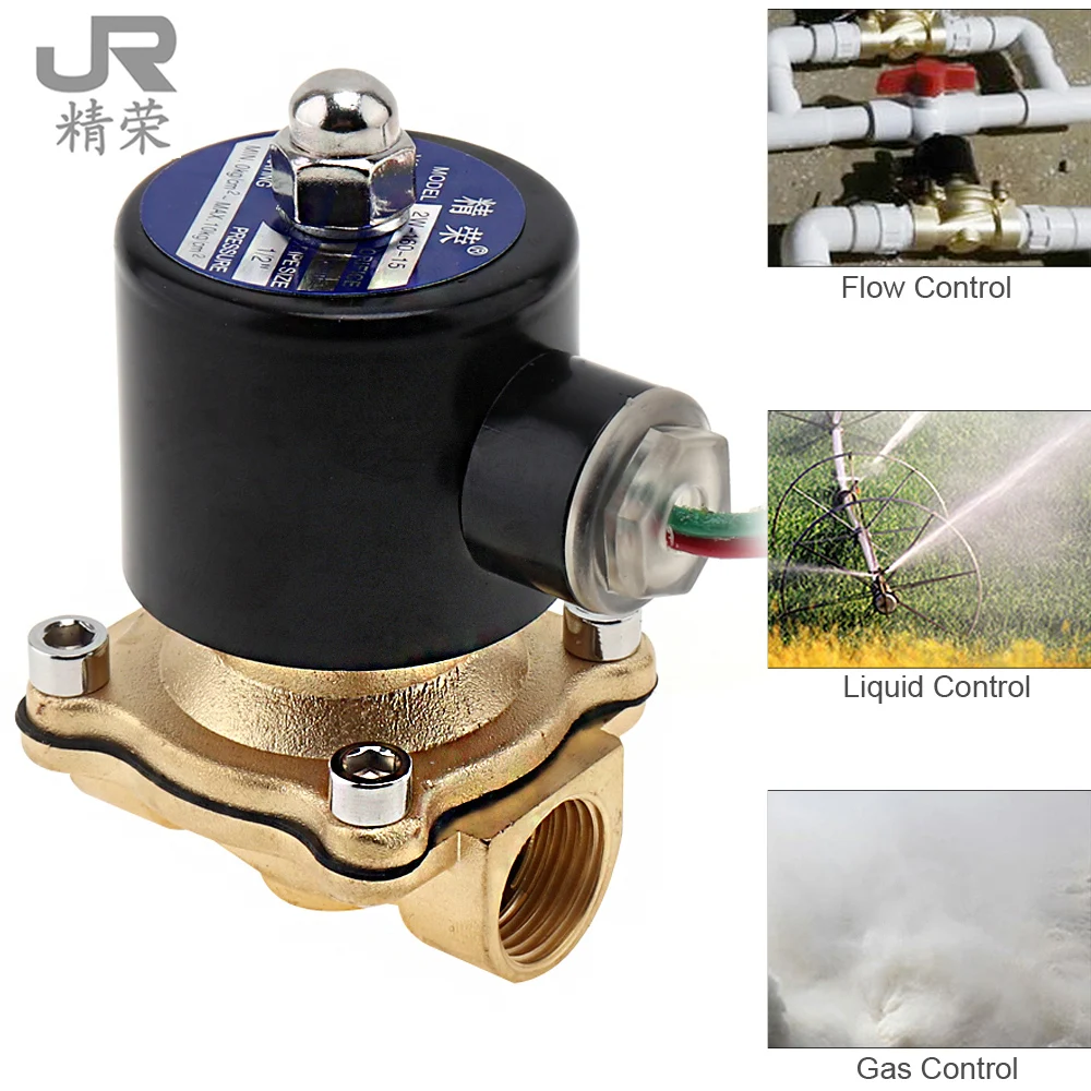 

1/2" AC 220V Electric Solenoid Valve Pneumatic Magnetic Valve Brass Body for Water Air Oil Gas