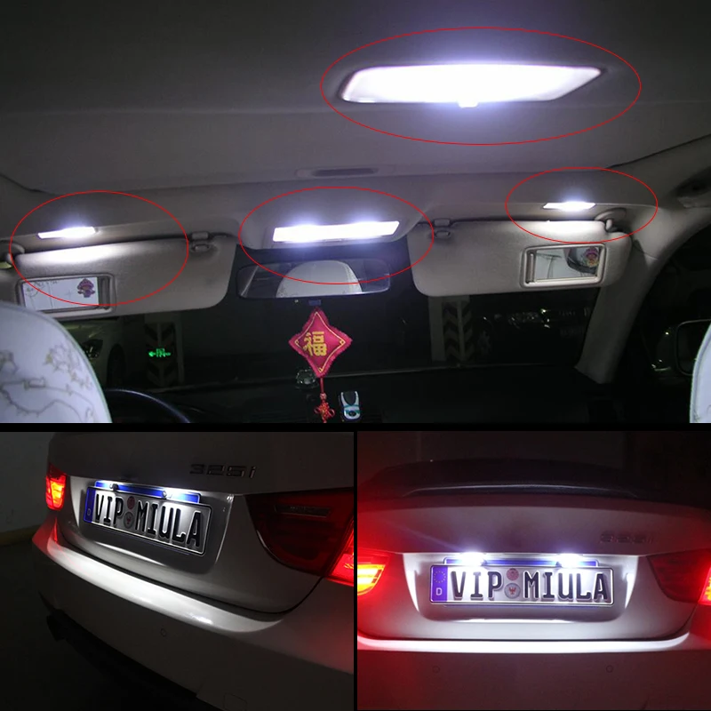 Автомобильная светодиодная лампа 31 мм 36 39 42 12 В C5W 2 шт. | Автомобили и мотоциклы