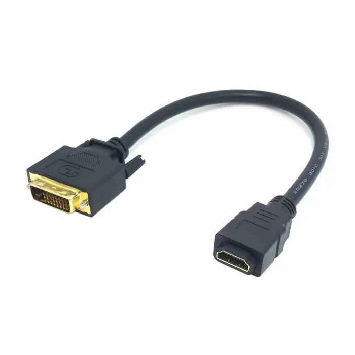 

DVI-D DVI 24 + 1 штекер-HDMI-совместимый с женским адаптером кабель для ПК ноутбука HDTV 20 см