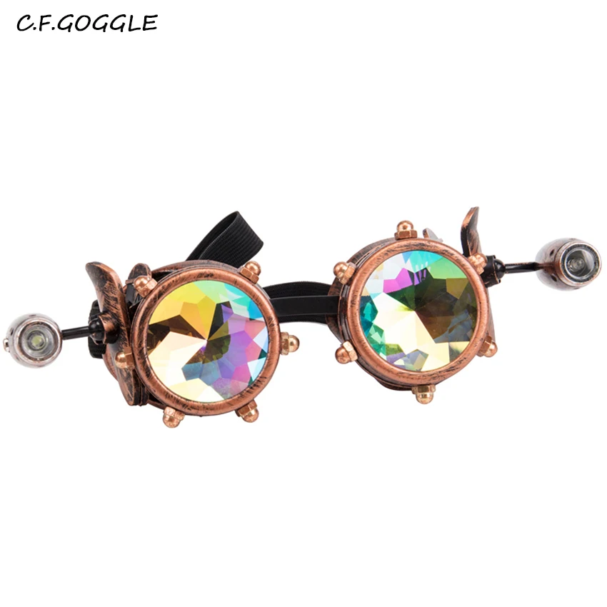 C. F. GOGGLE новые винтажные Ретро готические сварочные стимпанк круглые красные