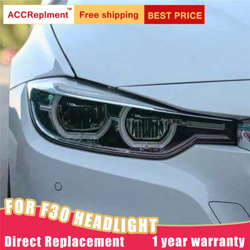 

2Pcs LED Headlights For BMW 3 Series F30 2012-2016 led car lights Angel eyes xenon HID KIT Fog lights LED Daytime Running Lights