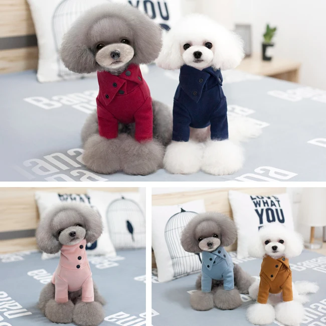 Kawaii Cat Dog Pet Clothes Clothing Chihuahua Yorkie Maltese Bow Ties Button High Collar Shirt Yorkshire Bichon | Дом и сад