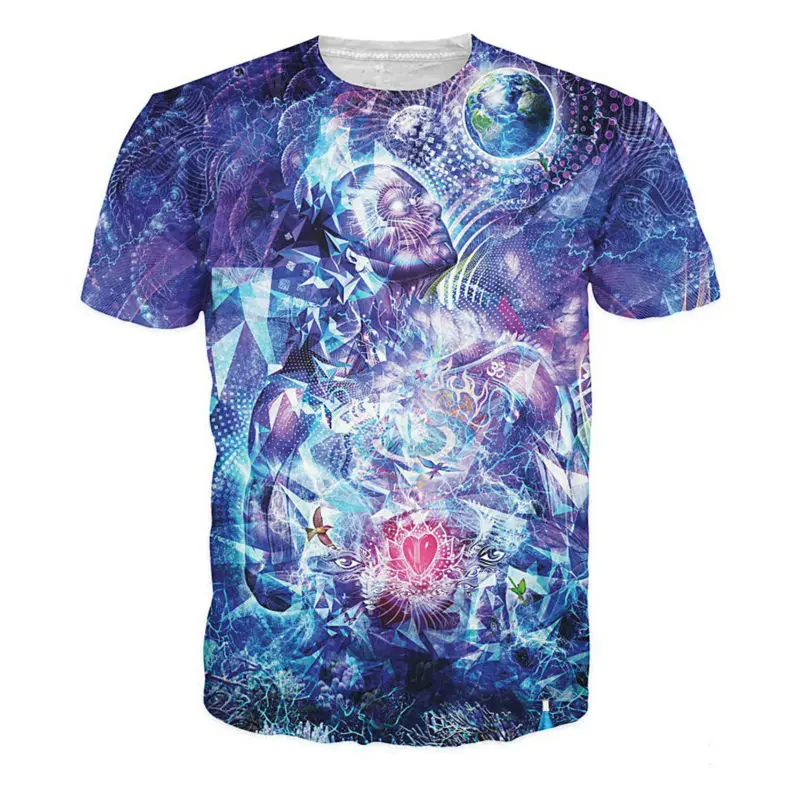 

Cool 3D Printed T-shirts Men Transcension T Shirt Fashion Trippy Design Graphic Tees Short Sleeve Comfortable Summer Style Tops