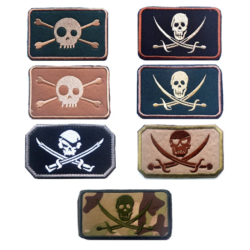 Нашивка WHACKER с изображением пиратского пятнистого черепа Джека|military patch|patch
