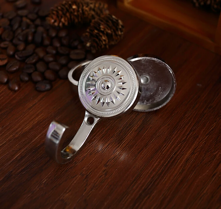 Ретро Sun Flower Настенные Крючки вешалка для одежды бронза серебро золото Tieback Крюк